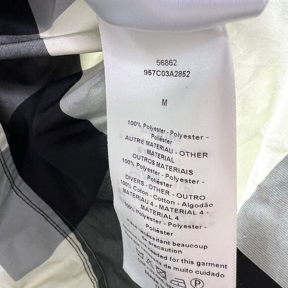 Christian Dior Anorak Hoodie Black White Plaid Print Oversized Jacket Size M - Picture 11 of 16